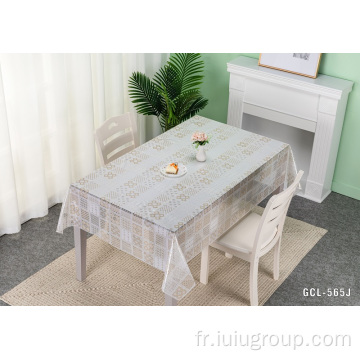 couverture de table en tissu de dentelle en plastique imprimé pvc